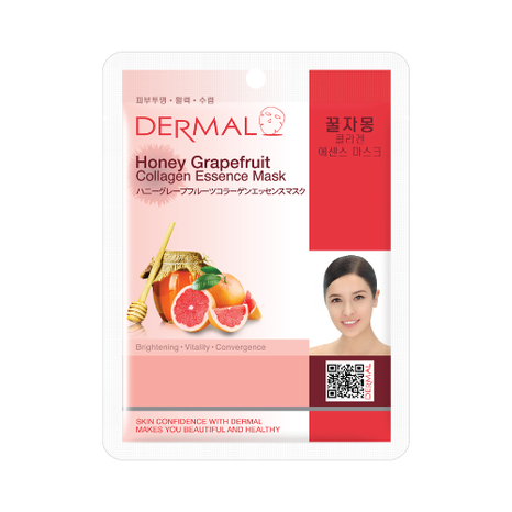 Honey Grapefruit Collagen Essence Mask - 10 pcs