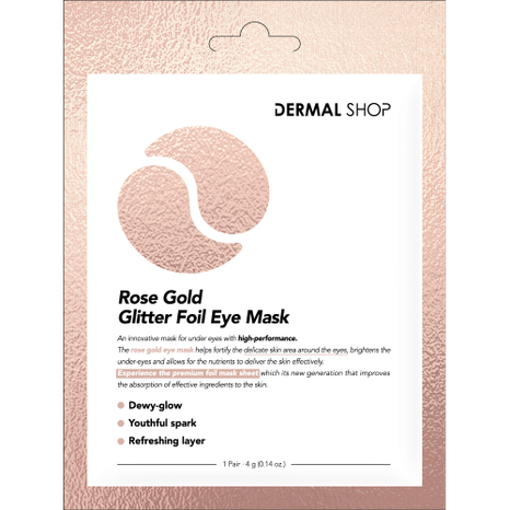 Rose Gold Glitter Foil Eye Mask - 10 pcs