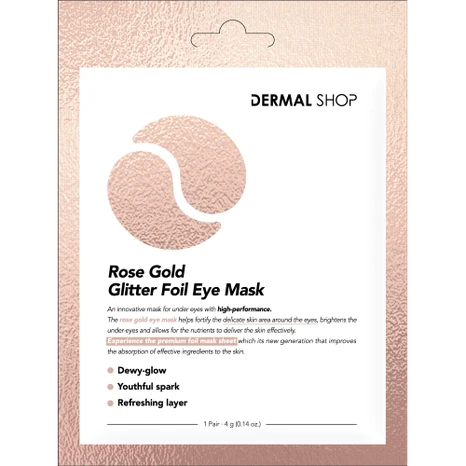 Rose Gold Glitter Foil Eye Mask